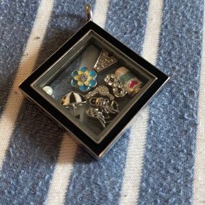 South Hill Diamond Shape Locket w/charms